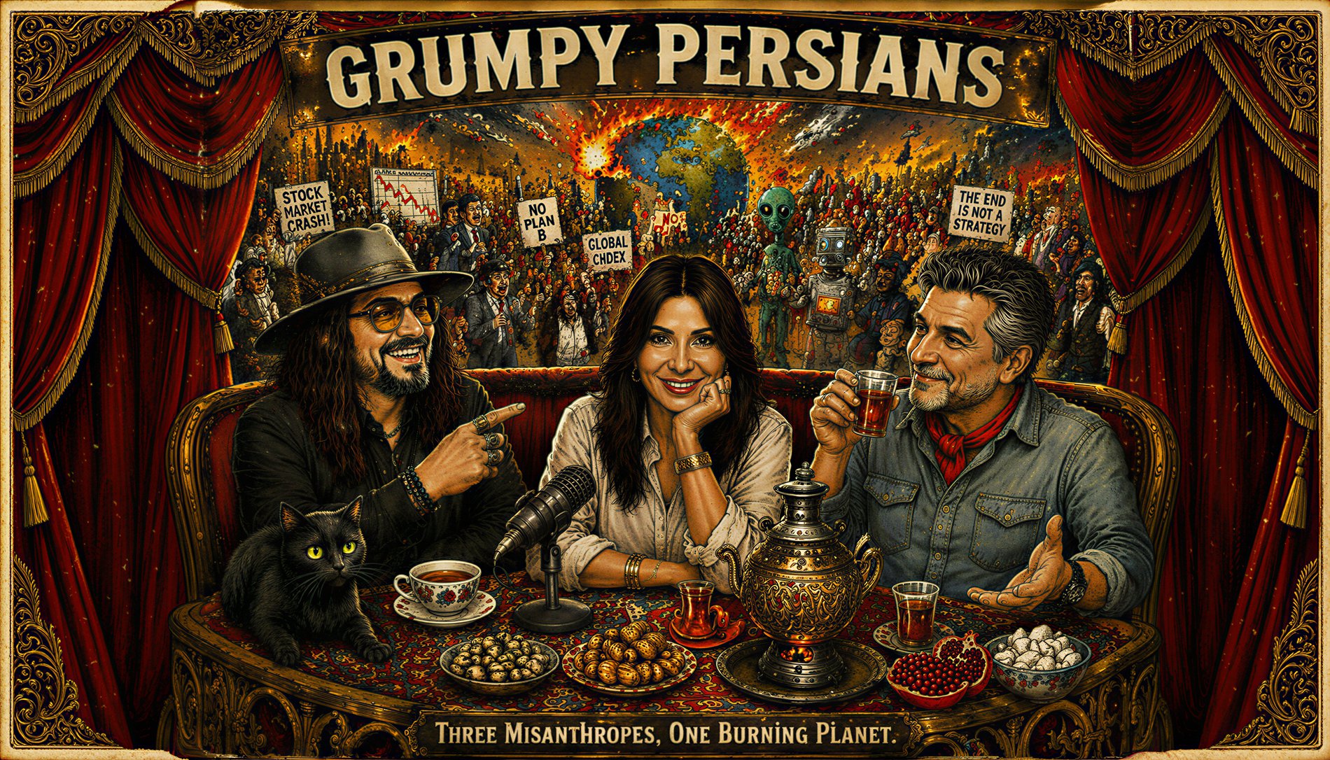 Grumpy Persians - Three Misanthropes, One Burning Planet